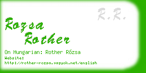 rozsa rother business card